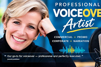 record a professional american female voiceover