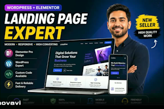 design ,redesign modern mobile responsive landing page  with cartflow