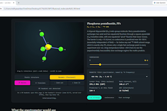 build an interactive fluxional molecules 3d simulation for chemistry  ict