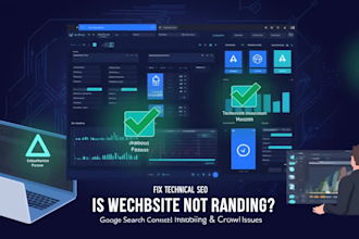 fix technical SEO, on page and google search console indexing
