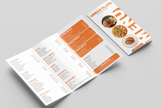 design clean and minimal menu cards for restaurants and cafes