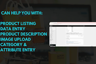do ecommerce product listing and data entry