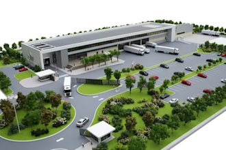 design realistic 3d warehouse, factory and site plan