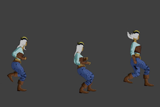 make custom character animations in blender