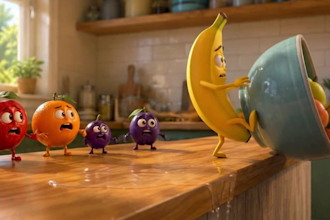 viral ai talking fruit videos ai talking food, ai funny object ai videos
