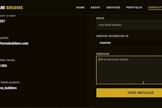 build a full business website optimized for hvac companies