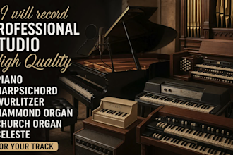 record studio quality piano harpsichord wurlitzer hammond church organ celeste