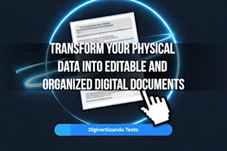 converter your physical documents, handwriting, or PDF to any digital format