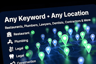 scrape google maps business leads for any location and keyword