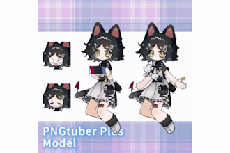 draw pngtuber character model and animated gif live2d for vtuber stream twitch