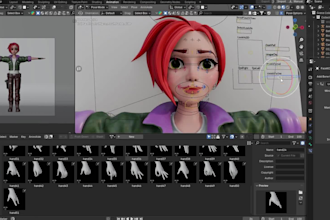 syn lip to3d avatar,ai chatbot rig,cc4 model,real time face track,glb,animaze3d