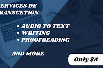 creación de texto y transcripción de audio
