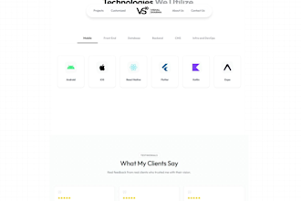 create a professional portfolio website