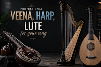 record professional lute harp and veena for your song