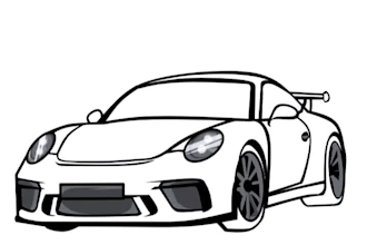 a vector style car illustration