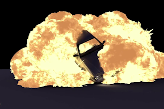 cinematic fire vfx explosions, fire simulation, fire effect smoke, compositing