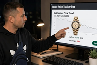 automated rolex price tracker bot for chrono24 with excel charts