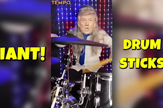 create a pro drum video to any song