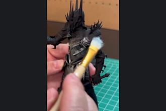 3d print and paint action figure warhammer 40k anime model with resin painter