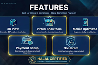 build halal metaverse 3d virtual shopify store for brand