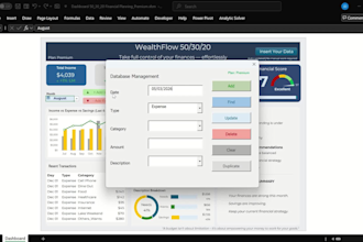 create a premium automated personal finance dashboard in excel
