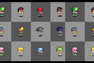 make 2d pixel art sprite sheet pixel art character pixel sprite sheet animation
