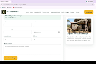 design a modern travel booking website with an admin dashboard