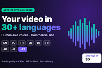 create natural ai voiceovers and dubbing in 30 plus languages