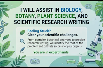assist in biology, botany, plant science, and scientific research writing