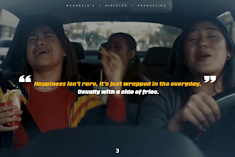 design a creative directors treatment for your ad film