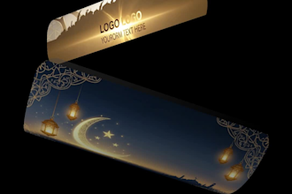 make ramadan opener and eid greetings logo animation video