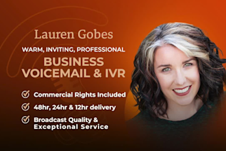 record professional human business voicemail or IVR