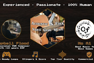 compose acoustic folk music for your video game without ai