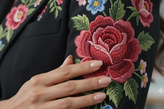 professionally digitize design for perfect machine embroidery
