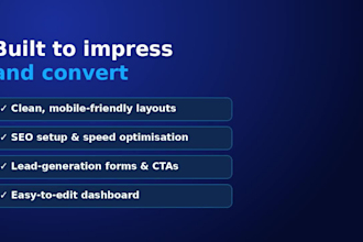 build a professional agency website, corporate site, or business web design