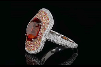 design cocktail ring cad model custom gemstone jewelry design statement ring 3dm