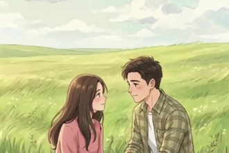 create a custom romantic anime love story video from your photos