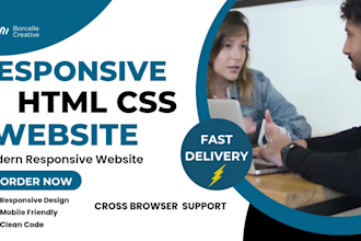 build a responsive HTML CSS javascript website