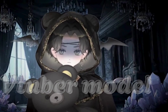 design and rig a custom vtuber model live2d vtuber rigging in anime style