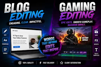do blog editing professionally