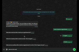 build a whatsapp ai chatbot for appointment booking automation