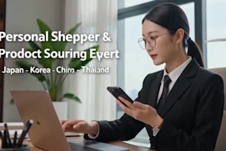 be your personal shopper in japan korea china thailand for product sourcing