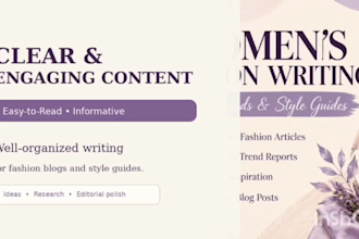 write engaging womens fashion articles and blog posts