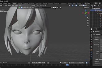 create 52 arkit blendshapes for facial animation