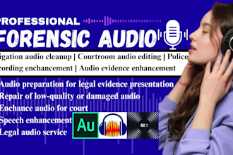 do forensic audio cleanup, background voice, cut, cleanup, enhance, repair, echo