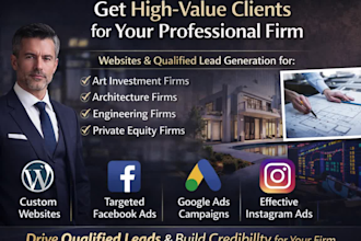 art investment architecture engineering private equity firm leads website design