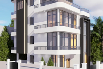 a realistic residential house exterior walkthrough animation