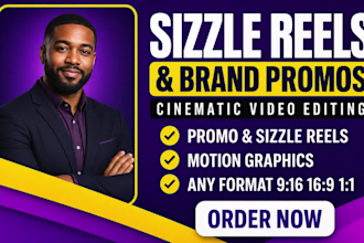 create a professional sizzle reel and brand promo video