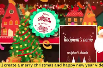 create a merry christmas and happy new year