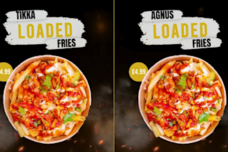 a professional restaurant, food, or digital menu design for print or online use